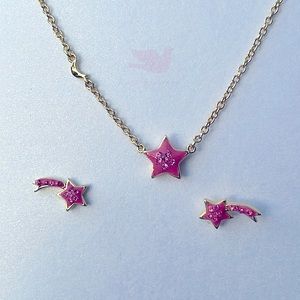 Shooting Star Petite Child Earrings and Necklace Set